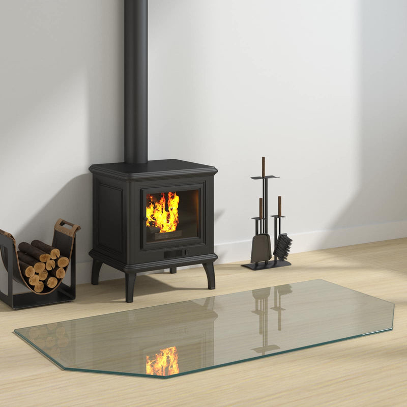 Placă de sticlă pentru semineu Transparent 120 x 60 cm Sticlă