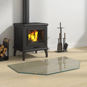 Placă de sticlă pentru semineu Transparent 80 x 50 cm Sticlă