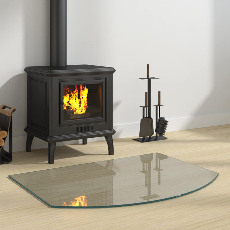 Placă de sticlă pentru semineu Transparent 80 x 60 cm Sticlă