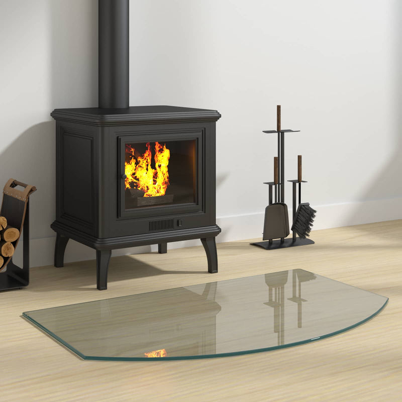 Placă de sticlă pentru semineu Transparent 80 x 50 cm Sticlă