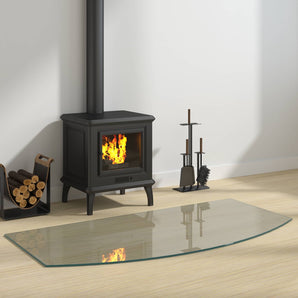 Placă de sticlă pentru semineu Transparent 120 x 60 cm Sticlă