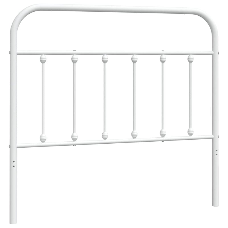 Tăblie de pat de schimb metalică, alb, 107 cm