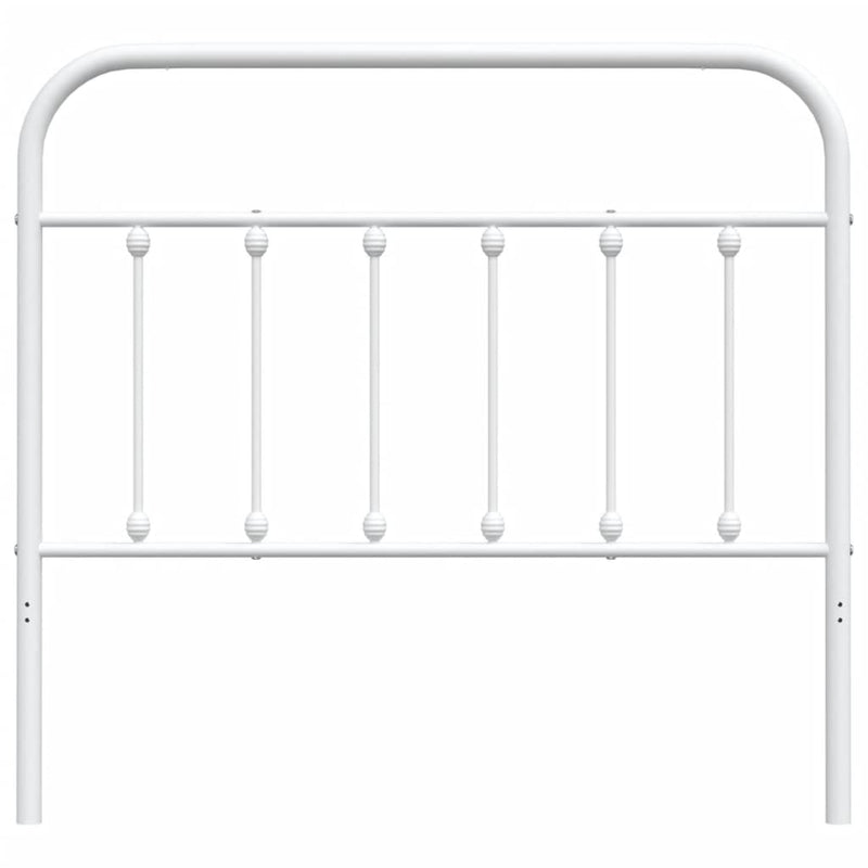 Tăblie de pat de schimb metalică, alb, 107 cm