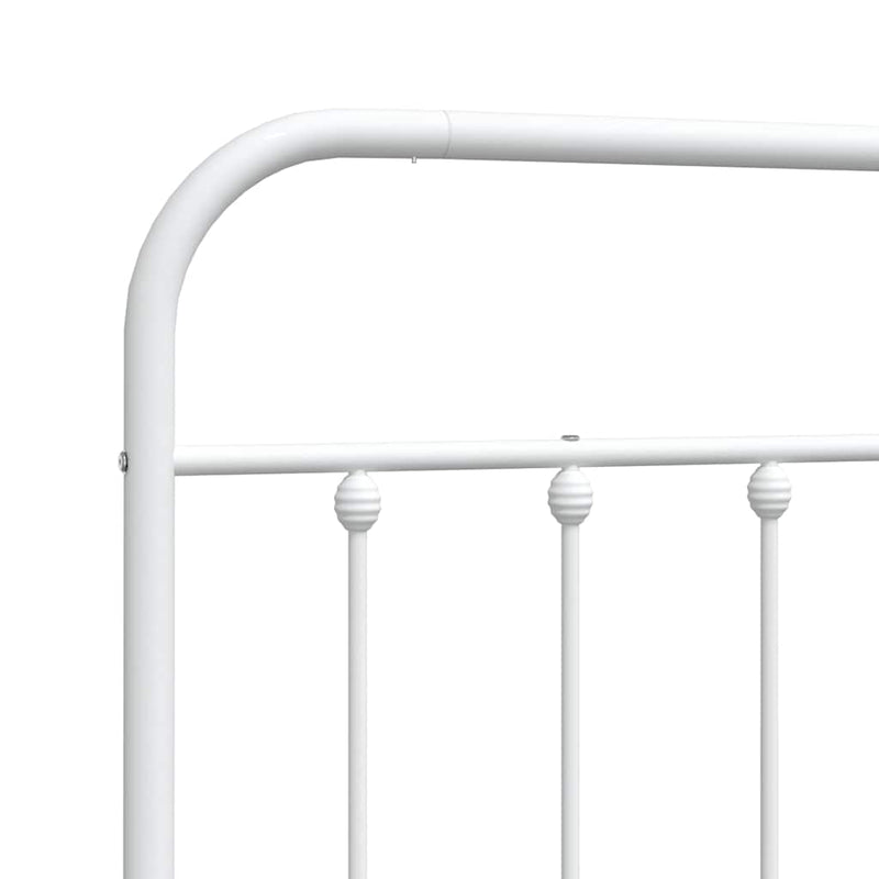 Tăblie de pat de schimb metalică, alb, 120 cm