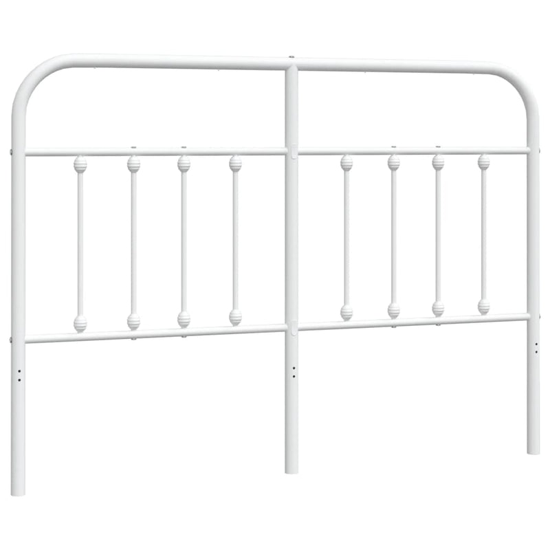 Tăblie de pat de schimb metalică, alb, 135 cm
