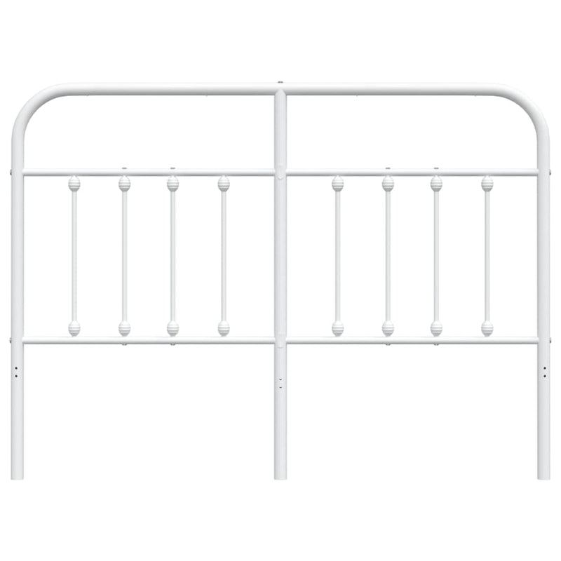 Tăblie de pat de schimb metalică, alb, 135 cm