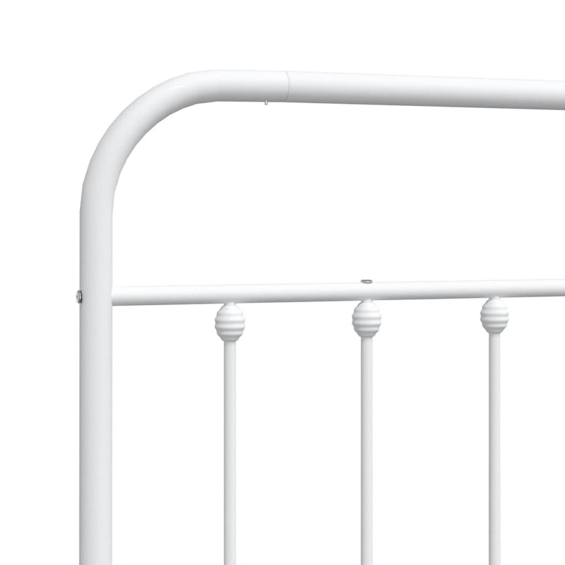 Tăblie de pat de schimb metalică, alb, 135 cm
