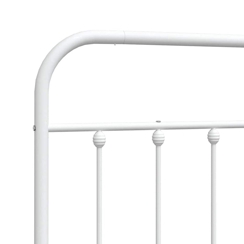 Tăblie de pat de schimb metalică, alb, 150 cm