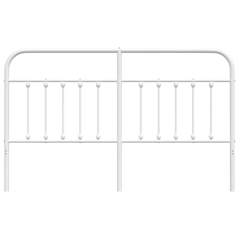 Tăblie de pat de schimb metalică, alb, 180 cm