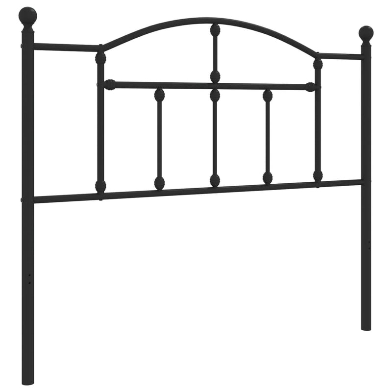 Tăblie de pat de schimb metalică, negru, 107 cm