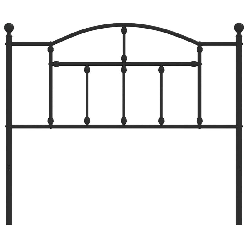 Tăblie de pat de schimb metalică, negru, 107 cm