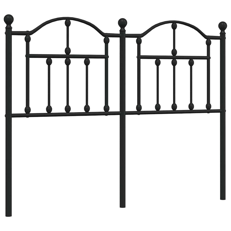 Tăblie de pat de schimb metalică, negru, 120 cm