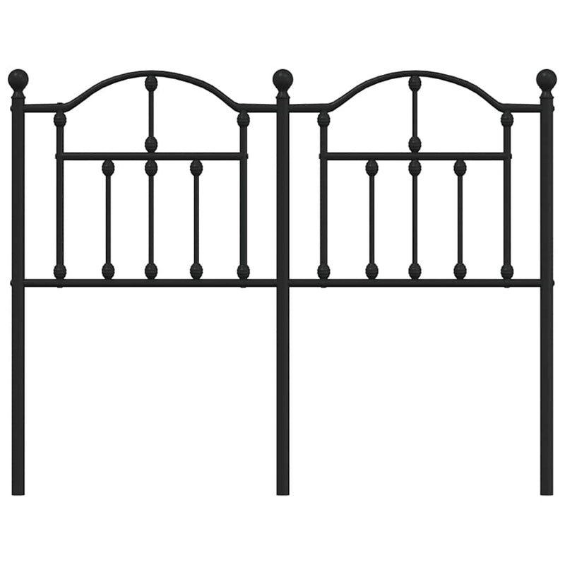 Tăblie de pat de schimb metalică, negru, 120 cm