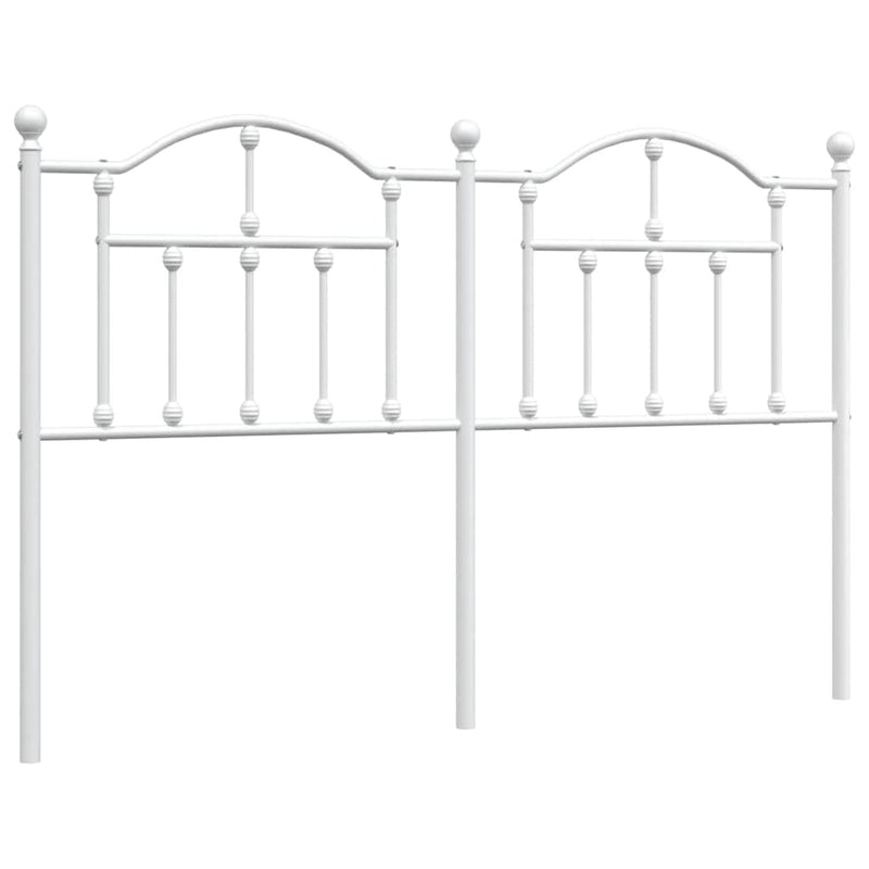 Tăblie de pat de schimb metalică, alb, 135 cm