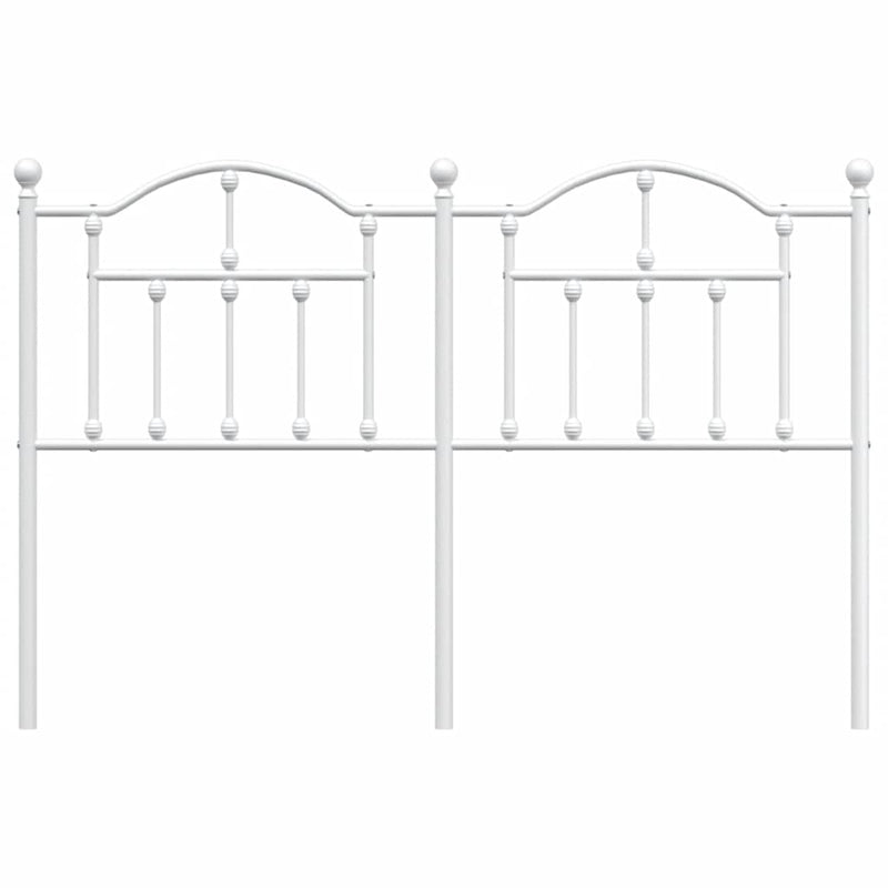 Tăblie de pat de schimb metalică, alb, 135 cm