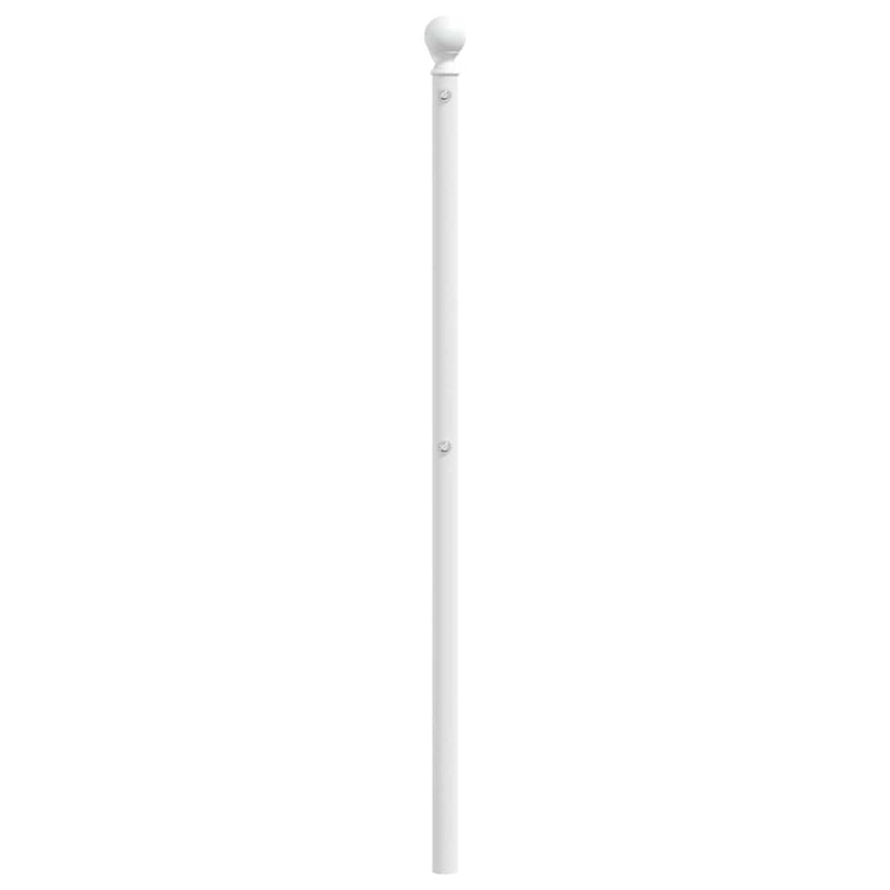 Tăblie de pat de schimb metalică, alb, 135 cm