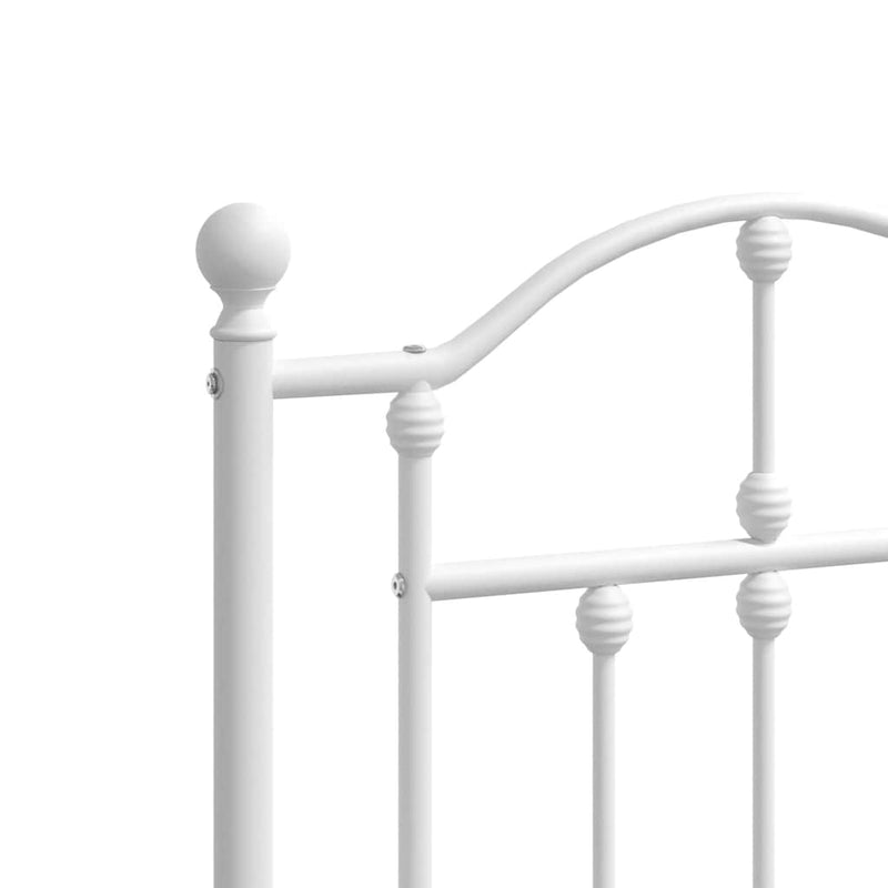 Tăblie de pat de schimb metalică, alb, 150 cm