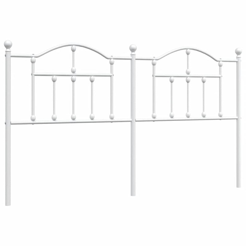 Tăblie de pat de schimb metalică, alb, 180 cm