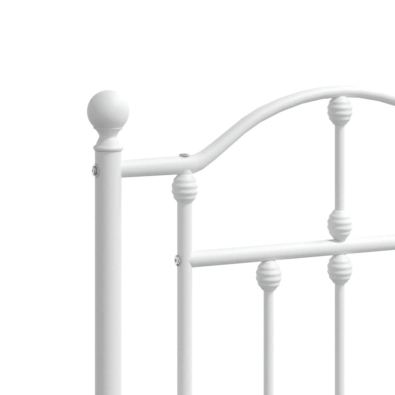 Tăblie de pat de schimb metalică, alb, 193 cm