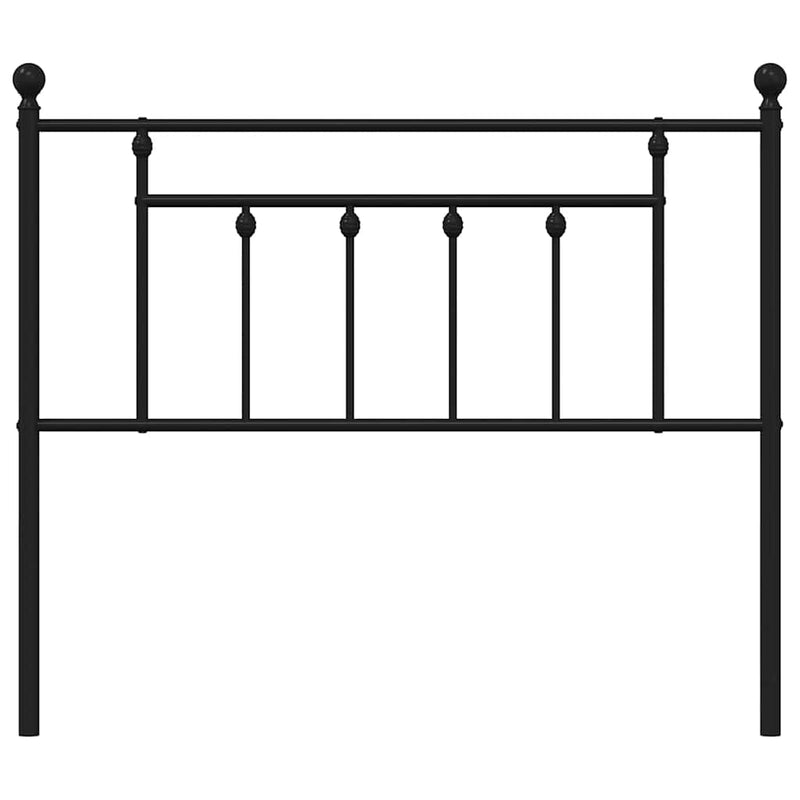 Tăblie de pat de schimb metalică, negru, 100 cm