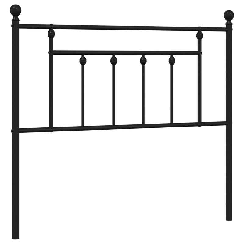 Tăblie de pat de schimb metalică, negru, 107 cm