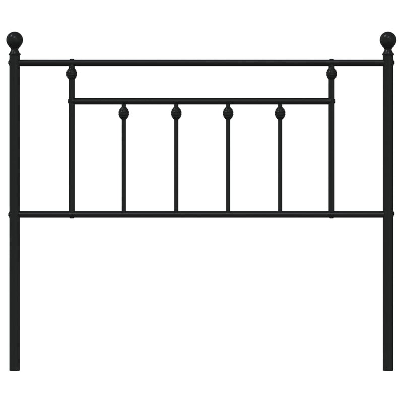 Tăblie de pat de schimb metalică, negru, 107 cm