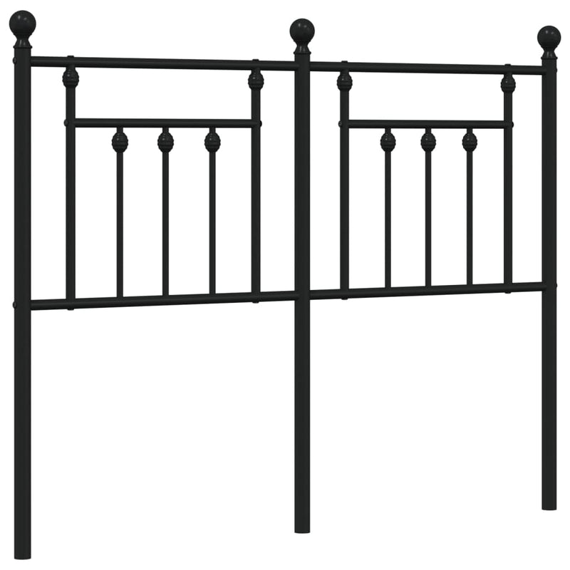 Tăblie de pat de schimb metalică, negru, 120 cm