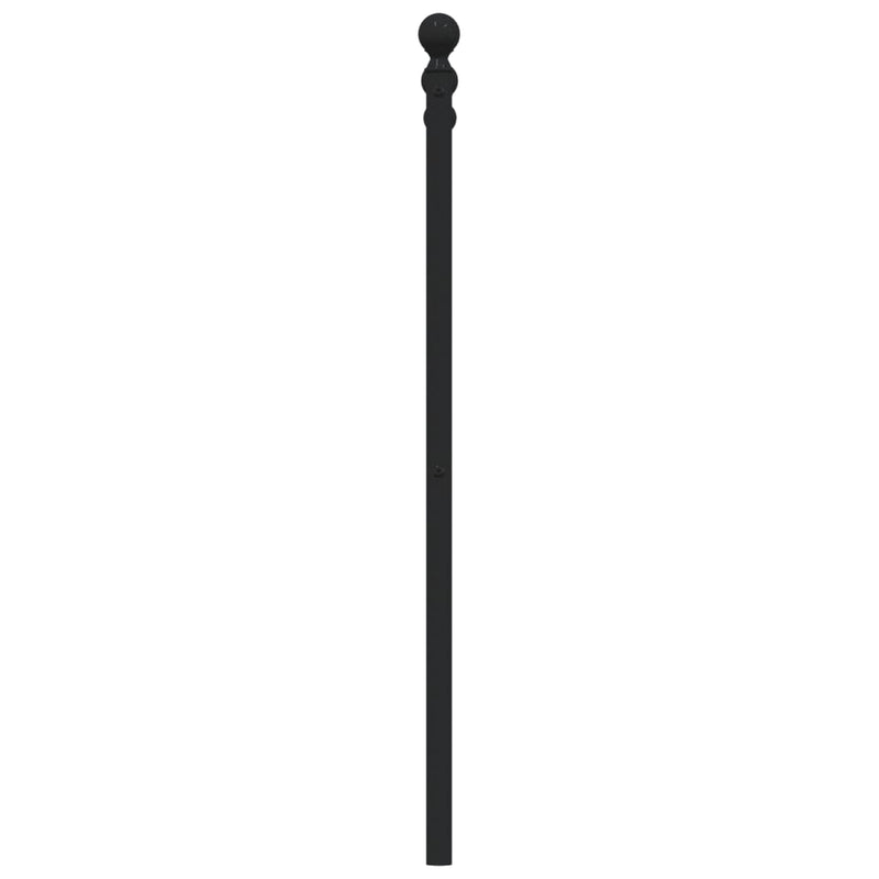 Tăblie de pat de schimb metalică, negru, 120 cm