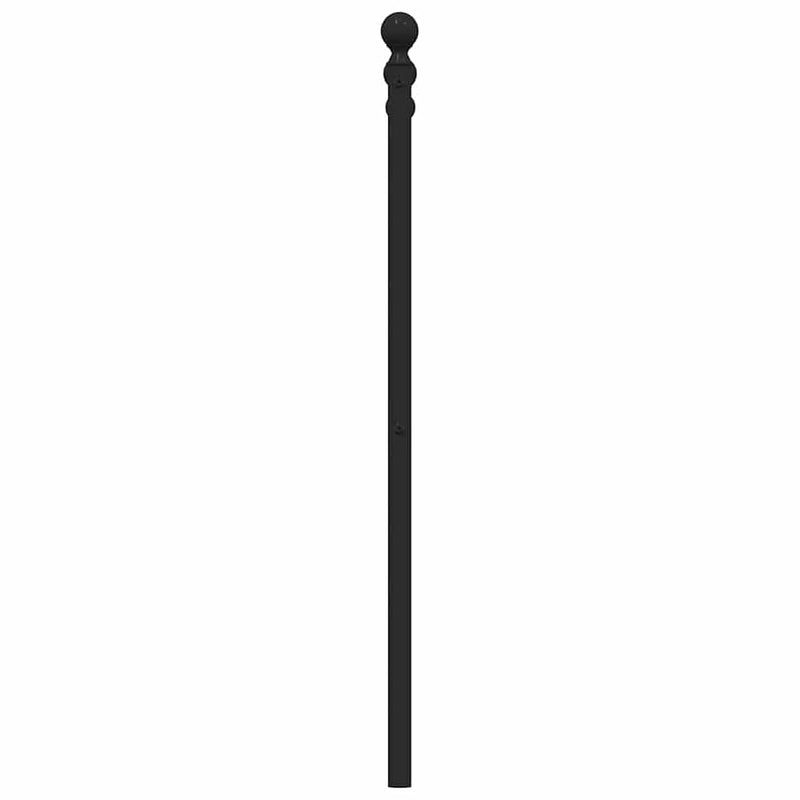 Tăblie de pat de schimb metalică, negru, 160 cm
