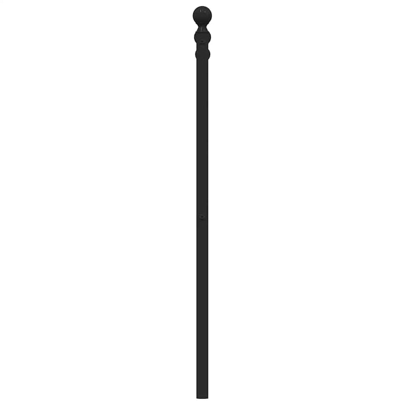 Tăblie de pat de schimb metalică, negru, 200 cm