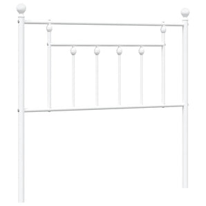 Tăblie de pat de schimb metalică, alb, 90 cm