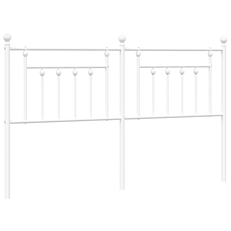 Tăblie de pat de schimb metalică, alb, 180 cm