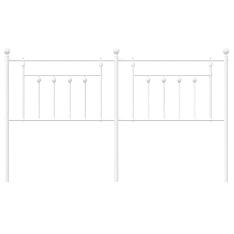 Tăblie de pat de schimb metalică, alb, 180 cm
