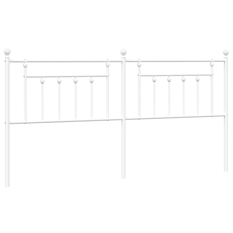 Tăblie de pat de schimb metalică, alb, 200 cm