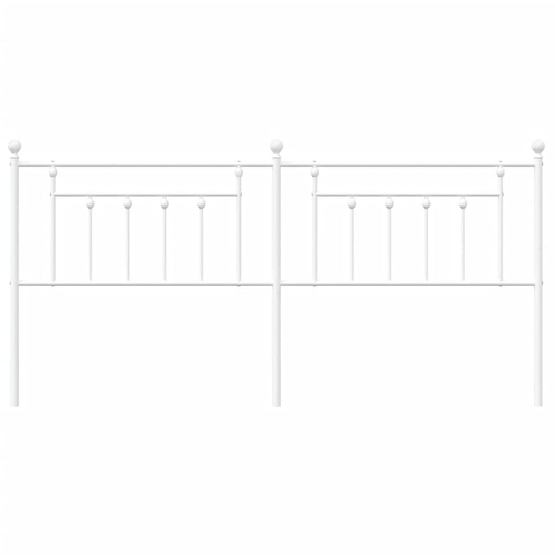 Tăblie de pat de schimb metalică, alb, 200 cm