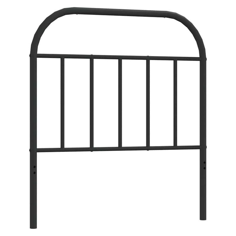 Tăblie de pat de schimb metalică, negru, 90 cm