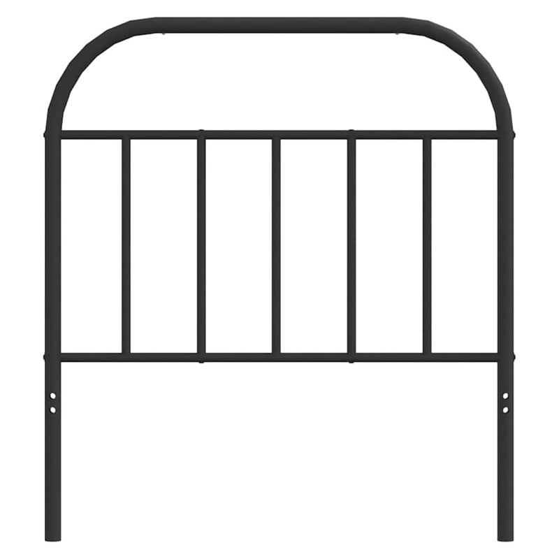 Tăblie de pat de schimb metalică, negru, 90 cm