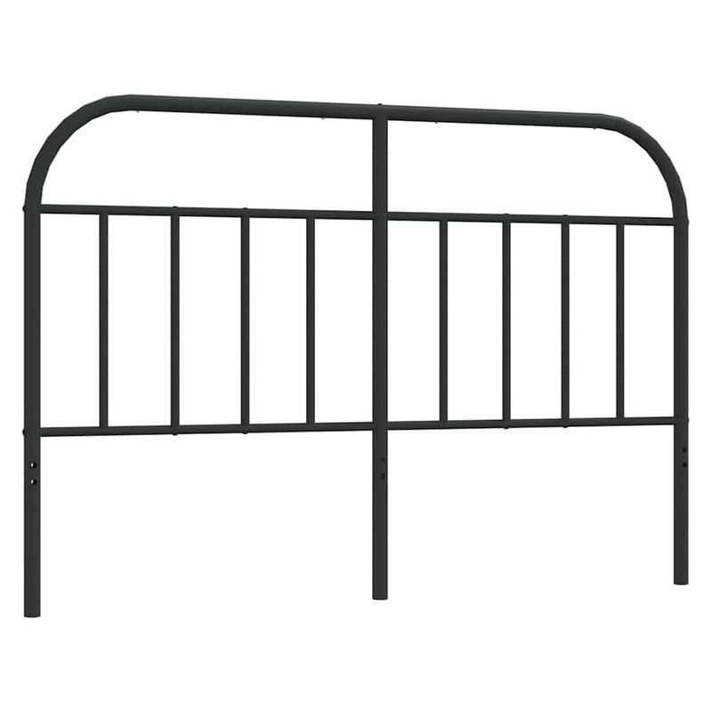 Tăblie de pat de schimb metalică, negru, 135 cm