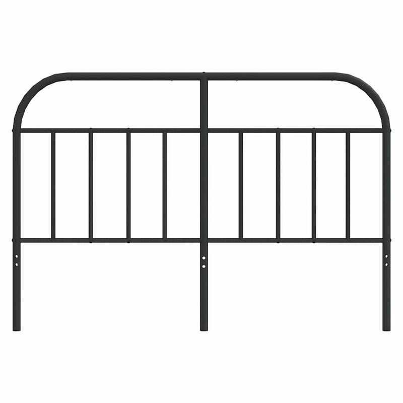 Tăblie de pat de schimb metalică, negru, 135 cm