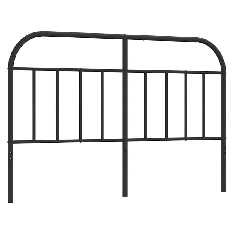 Tăblie de pat de schimb metalică, negru, 140 cm