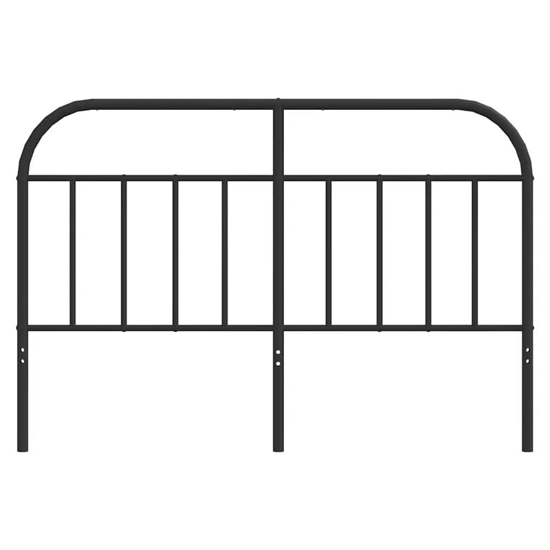 Tăblie de pat de schimb metalică, negru, 140 cm