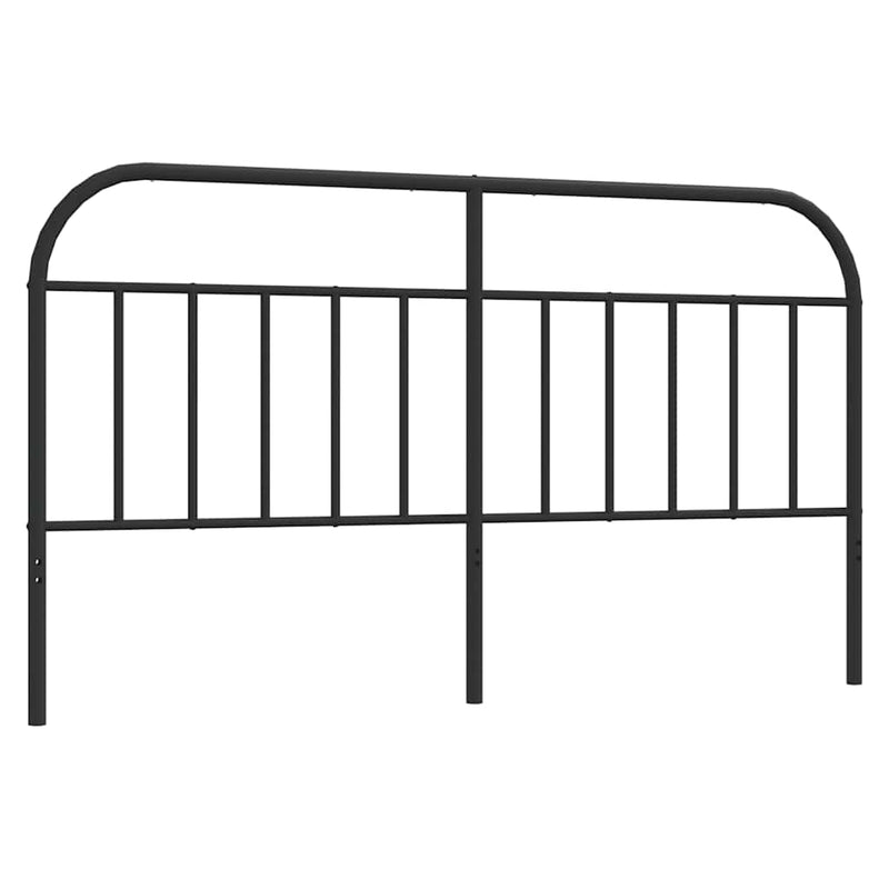 Tăblie de pat de schimb metalică, negru, 180 cm