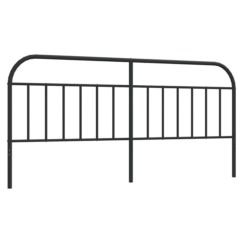 Tăblie de pat de schimb metalică, negru, 193 cm