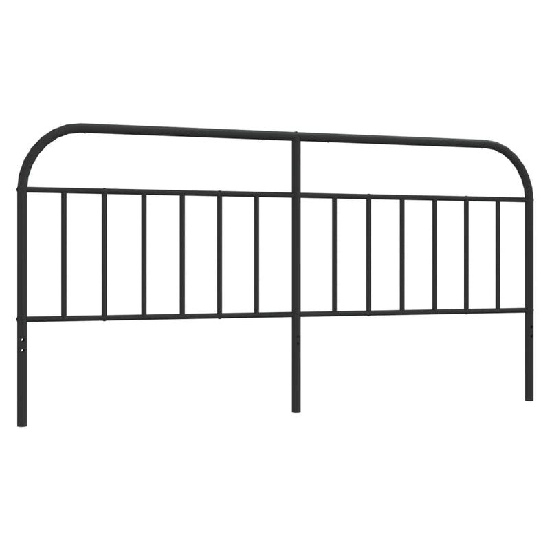 Tăblie de pat de schimb metalică, negru, 200 cm