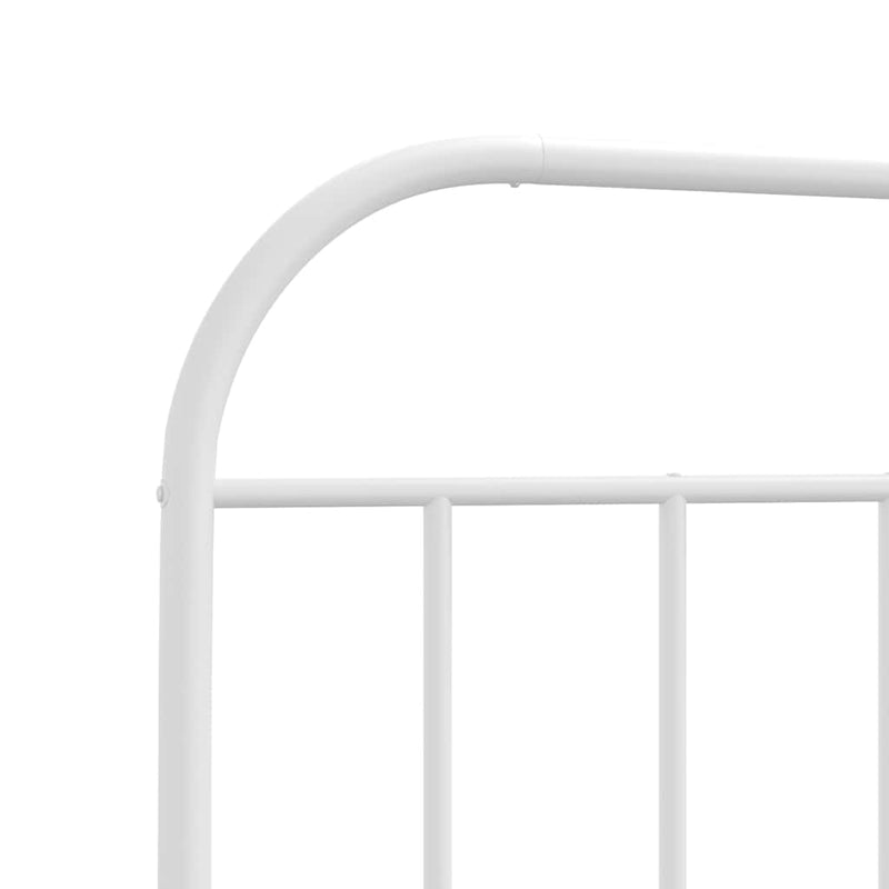 Tăblie de pat de schimb metalică, alb, 150 cm