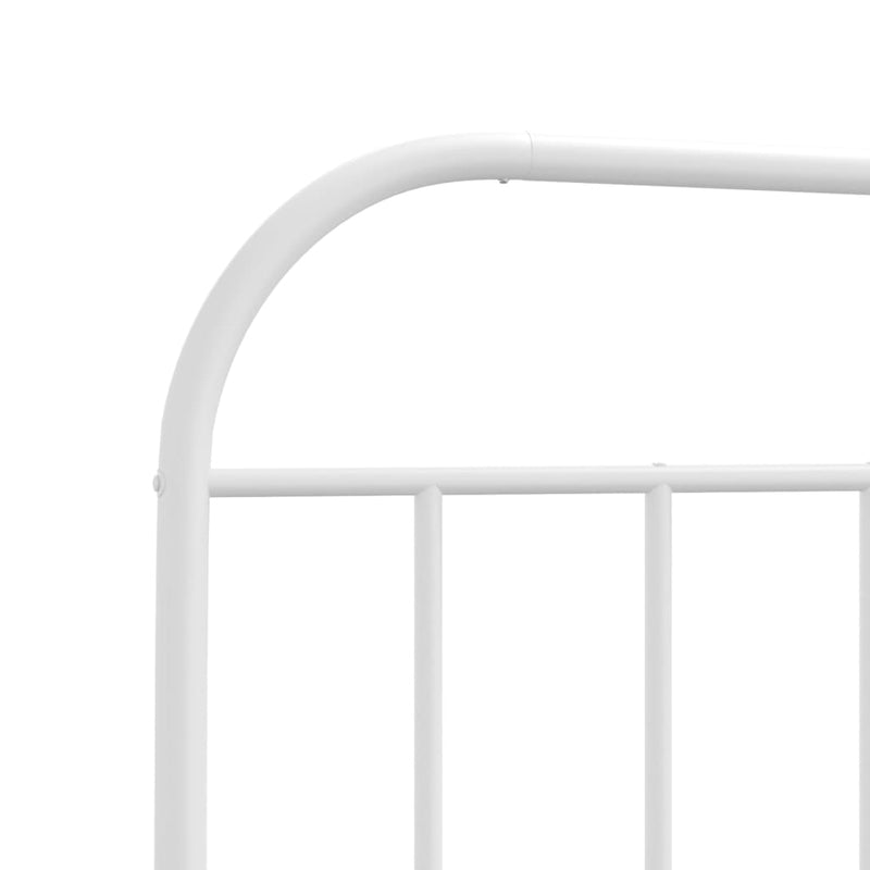 Tăblie de pat de schimb metalică, alb, 200 cm