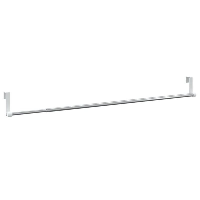 Șine pentru perdele 2 buc, alb și argintiu, 60-105 cm, aluminiu