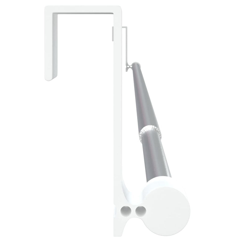 Șine pentru perdele 2 buc, alb și argintiu, 60-105 cm, aluminiu