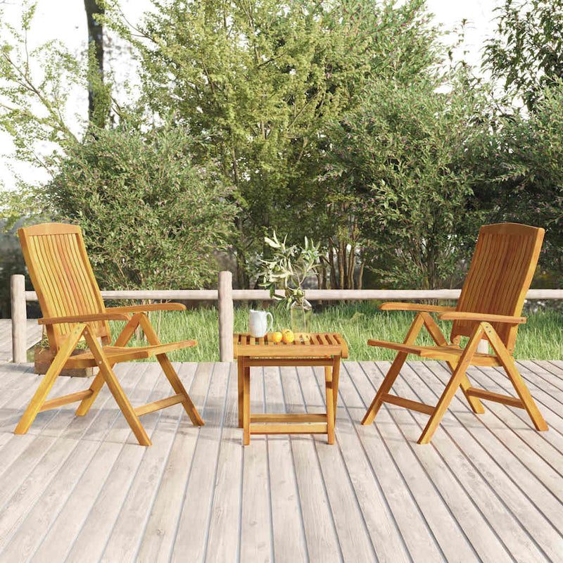 Set lounge de grădină, 3 piese, lemn masiv de tec