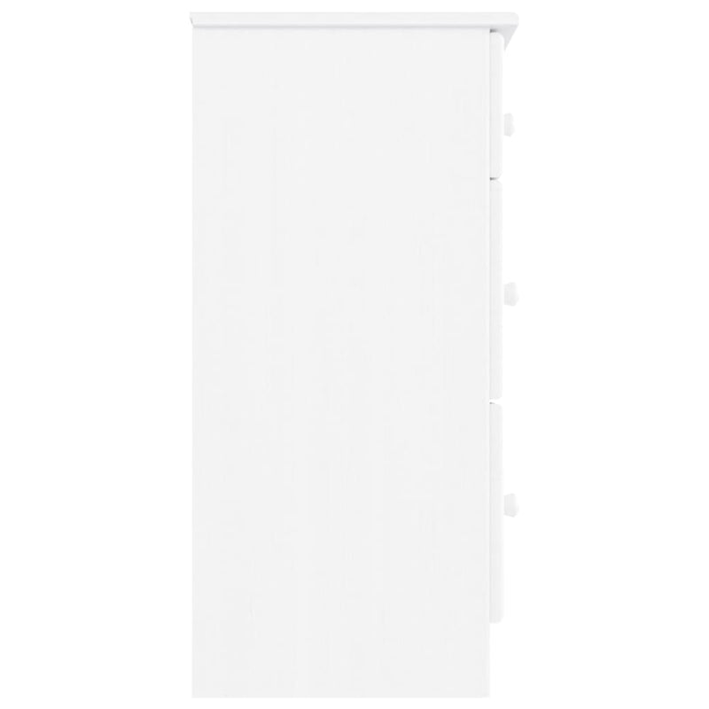 Comodă cu sertare ALTA, alb, 112x35x73 cm, lemn masiv de pin